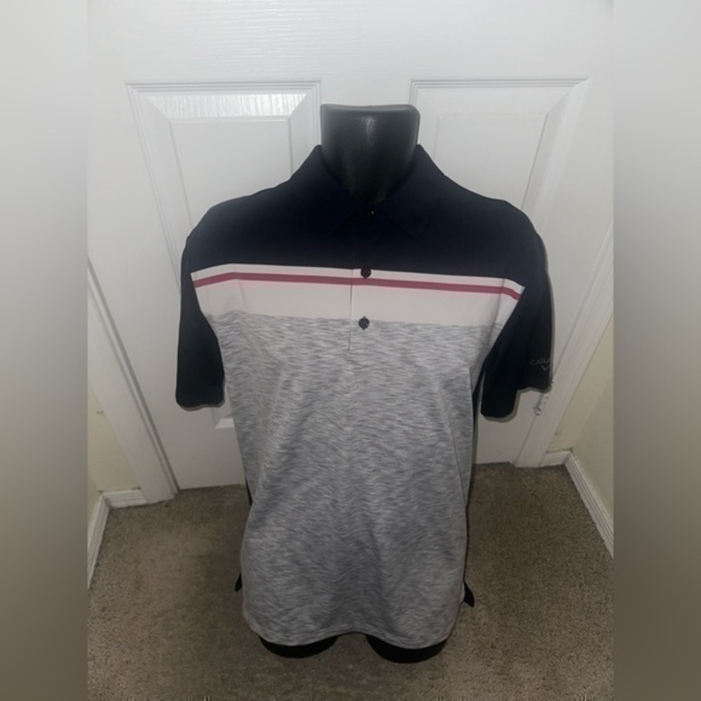 Men’s used Callaway size M medium blue opti dri golf polo shirt